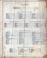 Table of Contents, Greene County 1876